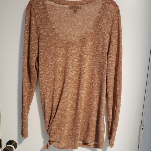 LANE BRYANT COPPER SWEATER WITH SIDE TIE - Picture 2 of 5